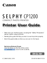 Canon selphy cp1200 User Manual предпросмотр