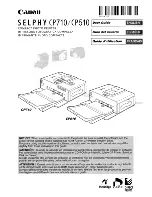 Canon Selphy CP510 User Manual предпросмотр