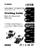 Предварительный просмотр 1 страницы Canon Selphy CP730 Printing Manual