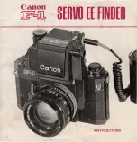 Canon Servo EE Finder Instructions Manual preview