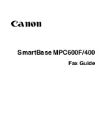 Canon SmartBase MPC600F/400 Fax Manual preview