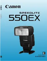 Canon SPEEDLIGHT 550EX Instructions Manual preview