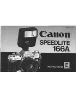 Canon Speedlite 166 A Instructions Manual preview