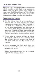 Preview for 16 page of Canon Speedlite 199 A Instructions Manual