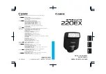 Canon SPEEDLITE 220EX Instruction Manual preview