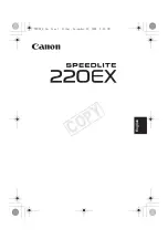 Preview for 2 page of Canon SPEEDLITE 220EX Instruction Manual