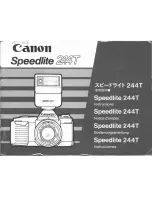 Preview for 1 page of Canon Speedlite 244 T Instructions Manual