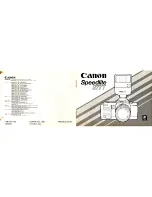 Предварительный просмотр 1 страницы Canon Speedlite 277T Manual