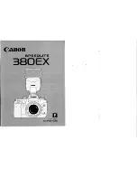 Canon Speedlite 380EX Instruction Manual preview