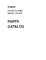 Canon Speedlite 420EX Parts Catalog preview