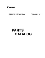 Canon SPEEDLITE 480EG Parts Catalog предпросмотр