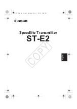 Preview for 2 page of Canon Speedlite Transmitter ST-E2 Instruction Manual