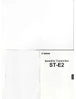 Canon Speedlite Transmitter ST-E2 Manual предпросмотр