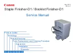 Canon Staple Finisher-D1 Service Manual preview