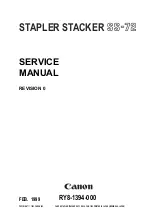 Canon STAPLER STACKER SS-72 Service Manual preview