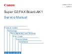 Canon Super G3 FAX Board-AK1 Service Manual preview