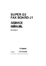 Canon Super G3 Fax Board-J1 Service Manual предпросмотр