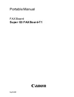 Canon Super G3 FAX Board-T1 Portable Manual preview