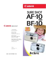 Предварительный просмотр 1 страницы Canon Sure Shot AF-10 Date Brochure