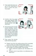 Preview for 16 page of Canon Sure Shot Supreme Instructions Manual