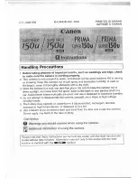 Preview for 1 page of Canon SureShot 150U Date Instructions Manual