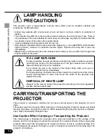 Предварительный просмотр 12 страницы Canon SX50 - REALiS SXGA+ LCOS Projector User Manual