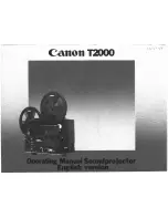 Preview for 1 page of Canon T2000 Operation Manual