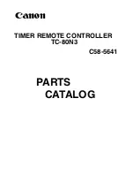 Canon TIMER REMOTE CONTROLLER TC-80N3 Parts Catalog preview