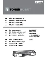 Предварительный просмотр 1 страницы Canon TonerRobot EP-27 Instruction Manual