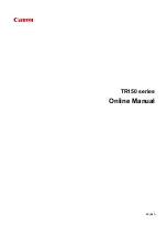 Preview for 1 page of Canon TR150 Series Online Manual