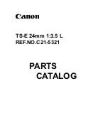 Canon TS-E 24mm 1:3.5 L Parts Catalog preview