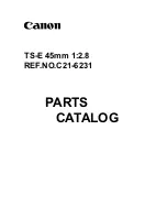 Предварительный просмотр 1 страницы Canon TS-E 45mm 1:2.8 Parts Catalog