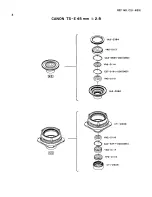 Предварительный просмотр 3 страницы Canon TS-E 45mm 1:2.8 Parts Catalog