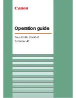 Canon Two-Knife Booklet Trimmer-A1 Operation Manual предпросмотр