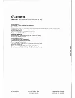 Предварительный просмотр 42 страницы Canon UC 1000 Instruction Manual