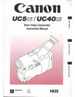 Предварительный просмотр 1 страницы Canon UC 40 Hi Instruction Manual