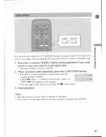 Preview for 21 page of Canon UC-V20 Hi Instruction Manual