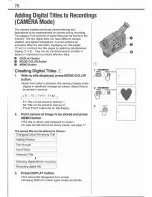 Предварительный просмотр 78 страницы Canon UC X 1 Hi Instruction Manual