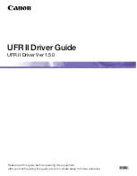 Canon UFR II Driver Manual preview