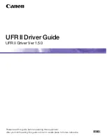 Предварительный просмотр 1 страницы Canon UFR II Driver Manual