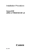 Canon UFRII LT PRINTER KIT-J2 Installation Procedure preview