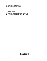 Preview for 1 page of Canon UFRII LT PRINTER KIT-J2 Service Manual