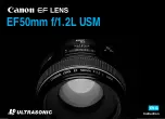 Canon Ultrasonic EF50mm f/1.2L USM Instructions Manual предпросмотр