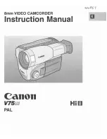 Preview for 1 page of Canon V 75 Hi Instruction Manual