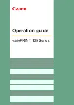 Preview for 1 page of Canon varioPRINT 135 Series Operation Manual