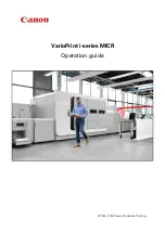 Предварительный просмотр 1 страницы Canon VarioPrint MICR i Series Operation Manual