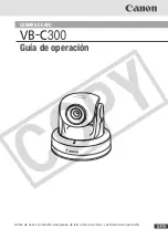 Предварительный просмотр 1 страницы Canon VB-C300 (Spanish) Operating Manual