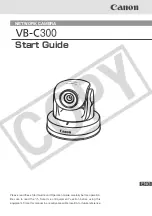 Предварительный просмотр 1 страницы Canon VB-C300 Start Manual