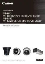 Предварительный просмотр 1 страницы Canon VB-H43 Operation Manual