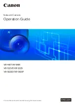 Предварительный просмотр 1 страницы Canon VB-H47 Operation Manual